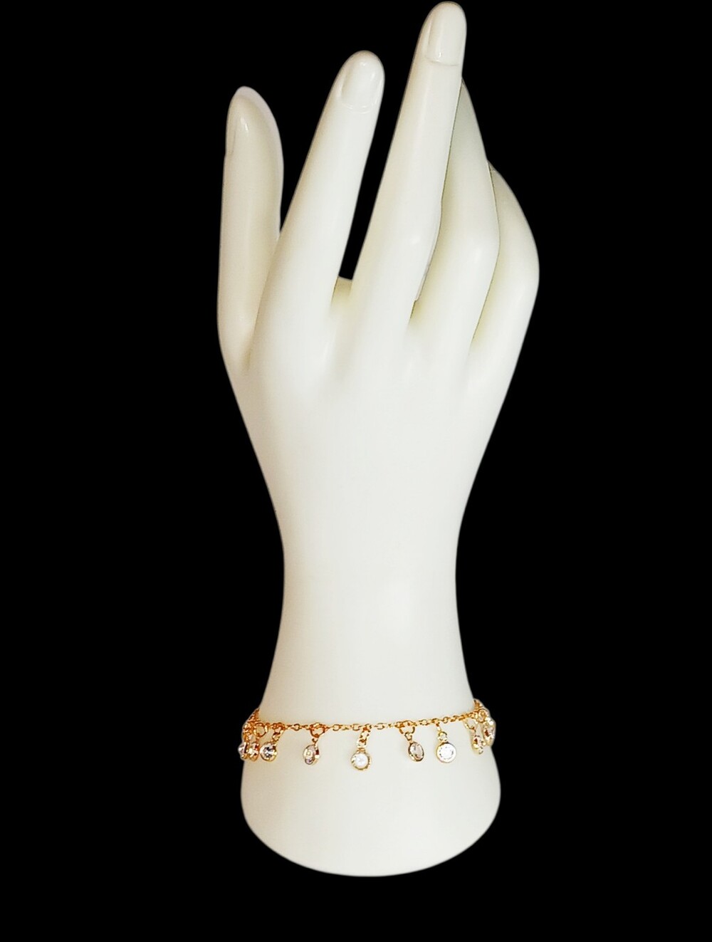 Dainty Sparkling Gold Charm Bracelet Soft Girl Clean Girl Balletcore Fairycore